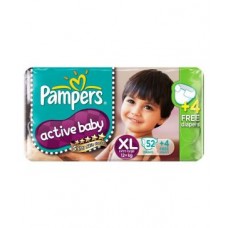 Pampers Active Baby 5 star skin comfort-Size XL(12+Kg)52Pcs+4Pcs Diapers
